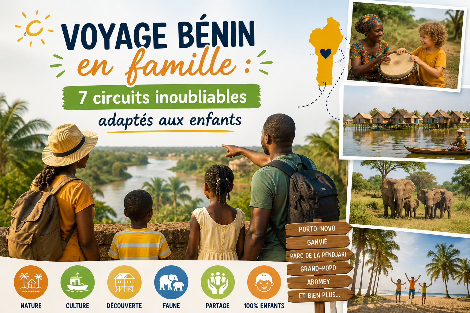 Pendant les vacances, un voyage Bénin en famille est la meilleure option