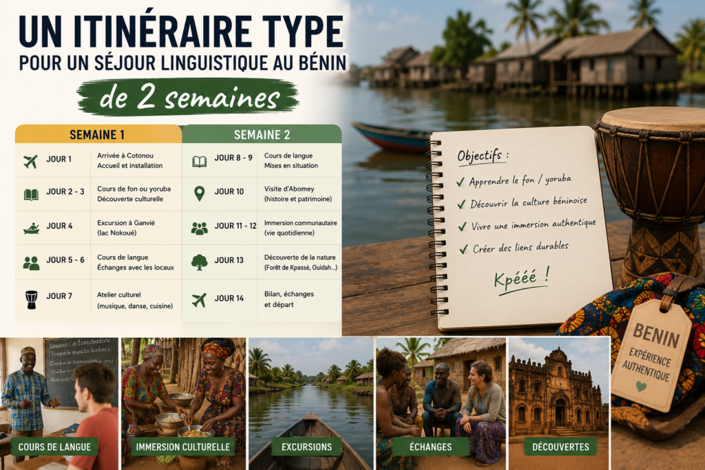 Itinéraire type d'un séjour linguistique au Bénin